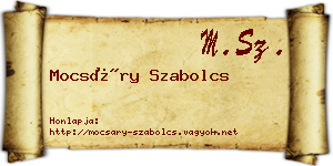 Mocsáry Szabolcs névjegykártya