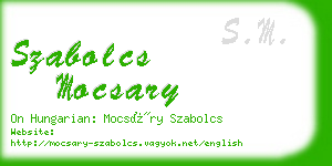 szabolcs mocsary business card